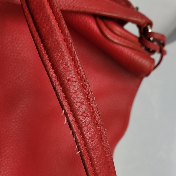 Coach Vibrant Red Leather Shoulder Bag - Picture 8 of 15